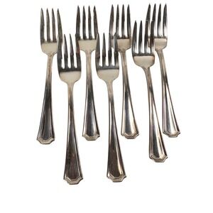 National Silver Co.Salad Forks "One"Pattern (1915) ‎ 5 7/8 in. Silverplate (7)